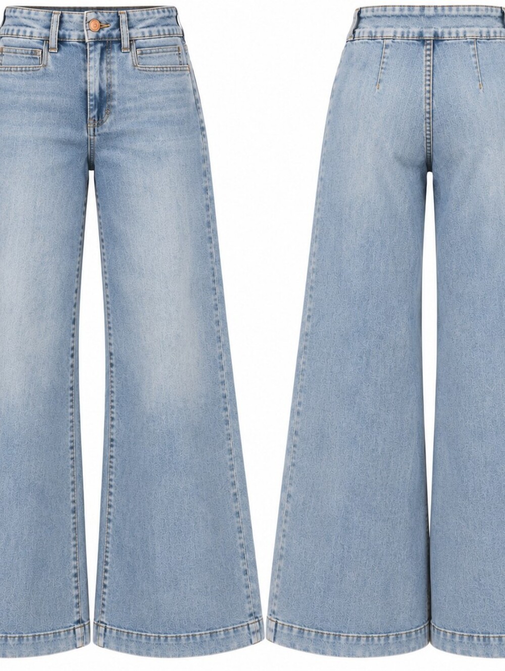 Light Wash Wide-Leg Women’s Jeans
